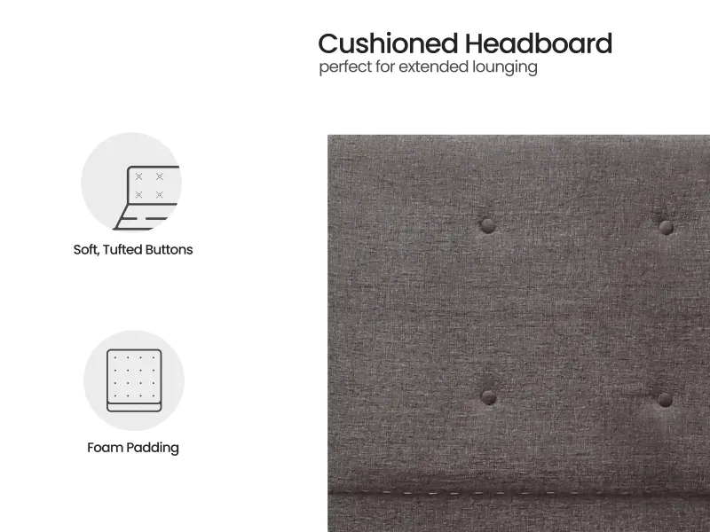 Soho Queen Size Double Bed with 4 Inches Mattress